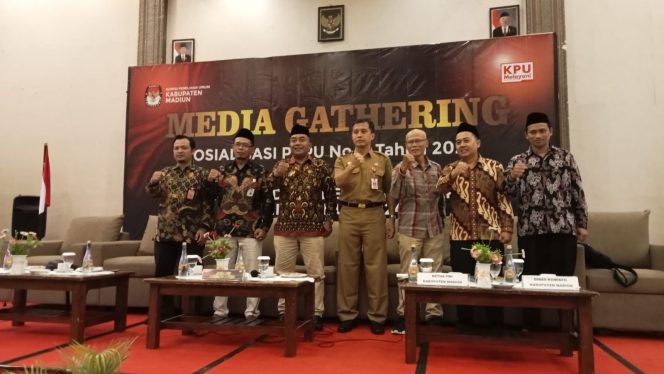 
 Gelar Media Gathering, KPU Kabupaten Madiun Sosialisasi Tahapan Pemilu 2024