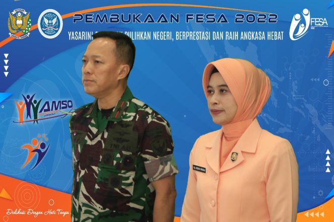 
 Danlanud dan Ketua Yasarini Lanud Iswahjudi Ikuti Pembukaan FESA Ke-6 