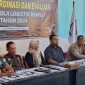 Rakor dan Evaluasi Tata Kelola Logistik Pemilu Tahun 2024. Dihadiri oleh Kepala Kejaksaan Negeri Pacitan, serta perwakilan Forkopimda Pacitan.
