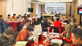 Pelaksanaan UKW ke 75 PWI Jawa Timur digelar di Harris Hotel Surabaya, Selasa (28/5). (Foto/PWI Jatim).