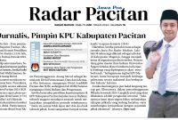 Kliping koran dari Radar Madiun yang memberitakan mengenai terpilihnya saya sebagai ketua KPU Pacitan.