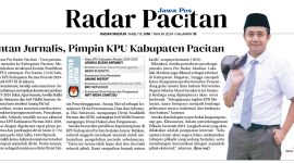 Kliping koran dari Radar Madiun yang memberitakan mengenai terpilihnya saya sebagai ketua KPU Pacitan.