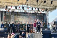 Suasana peluncuran tahapan Pilkada Tahun 2024 di Stadion Pacitan.