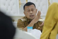 Momen Bupati Ponorogo, Sugiri Sankcoko memberi pengarahan kepada para pejabat Pemkab. (Foto/Istimewa).