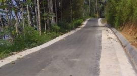 Ruas jalan Jatimalang - Batas Jateng di Desa Karanggede, Arjosari jadi mulus dan lebar. (Foto : Istimewa).