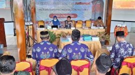Proses monitoring hasil penilaian perluasan percontohan desa antikorupsi di Desa Candi, Pringkuku. (Foto : Lintas7.net).