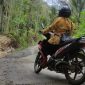 Pemotor melintas di ruas jalan Ngadirojo-Sudimoro beberapa hari lalu. (Foto : Lintas7.net).
