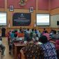 Suasana pembukaan rakor KPU Jawa Timur yang dipusatkan di Gedung Karya Dharma Pacitan.