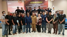 Momen usai sosialisasi tahapan Pemilu Tahun 2024 bersama rekan-rekan media massa di Pacitan.