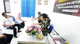 Proses seleksi wawancara yang saya lakukan terhadap calon anggota PPS di Kecamatan Donorojo.