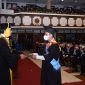 Saya menerima ijazah dari Rektor UNS Prof Dr Jamal Wiwoho sebagai lulusan tercepat dan terbaik program magister tingkat universitas.