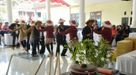 Salah satu peserta lomba cerdas cermat antar Gapoktan di Kecamatan Bandar dalam rangka HUT RI ke-80. (Foto:Istimewa).