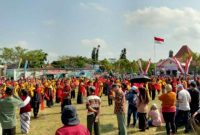 Tayuban Gedhen dalam rangka HUT RI di Kecamatan Donorojo berlangsung meriah. (Foto:Istimewa).
