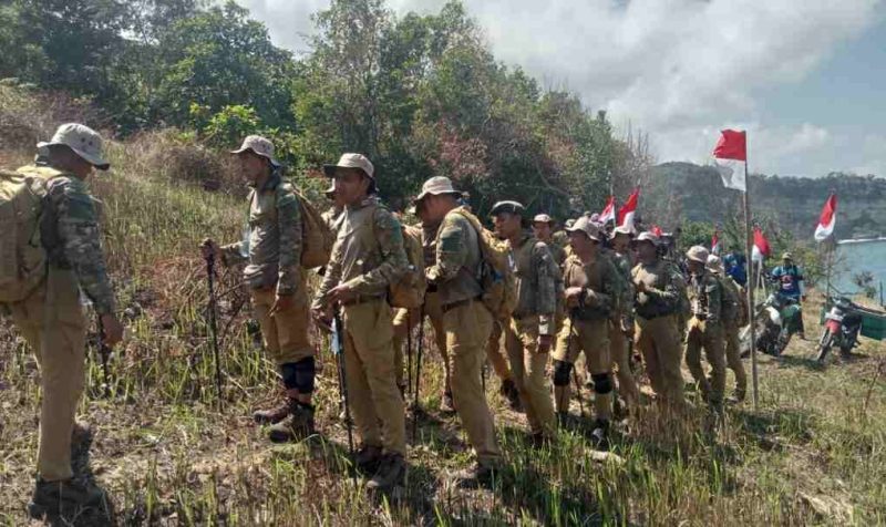 Tim Ekspedisi Merah Putih di wilayah Kecamatan Kebonagung. (Foto:Lintas7.net).