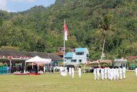Upacara Peringatan Detik-detik Proklamasi di lapangan Kecamatan Kebonagung pada Minggu (17/8). (Foto:Istimewa).