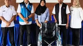Penyaluran alat bantu untuk penyandang disabilitas di Kecamatan Punung. (Foto:Istimewa).