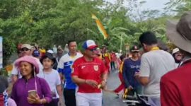 Jalan sehat memperingati HUT ke-80 Kemerdekaan RI di Kecamatan Punung. (Foto:Istimewa).