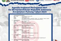Tangkapan layar agenda HUT ke 80 Kemerdekaan RI di Kecamatan Punung. (Foto:Istimewa).
